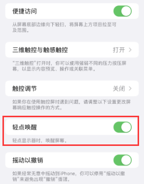 什邡苹果授权维修站分享iPhone轻点无法唤醒怎么办 